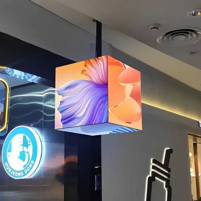 HD IP31 5 ด้าน LED Magic Cube Display พร้อมตู้เหล็กที่กําหนดเอง