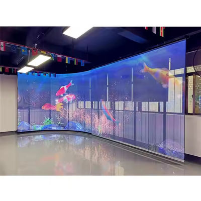 P3.9-7.8 หน้าจอจอ LED หน้าโปร่งภายใน สีเต็มความสว่างสูง